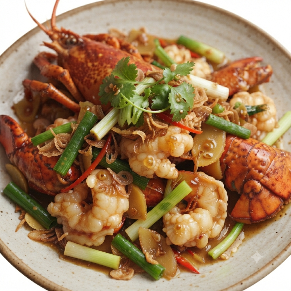 Lobster with Ginger & Spring Onion (GF)