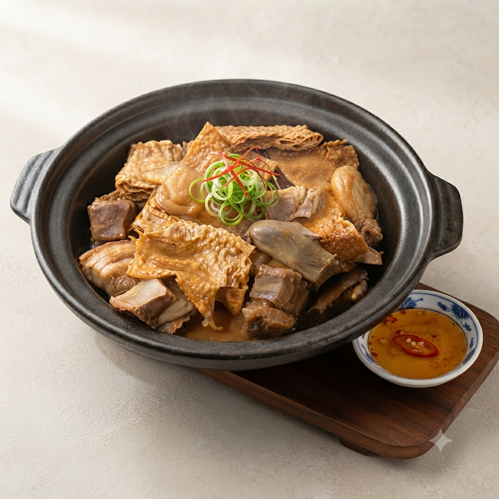 Lamb Brisket with Dry Bean Curd Stick in Hot Pot