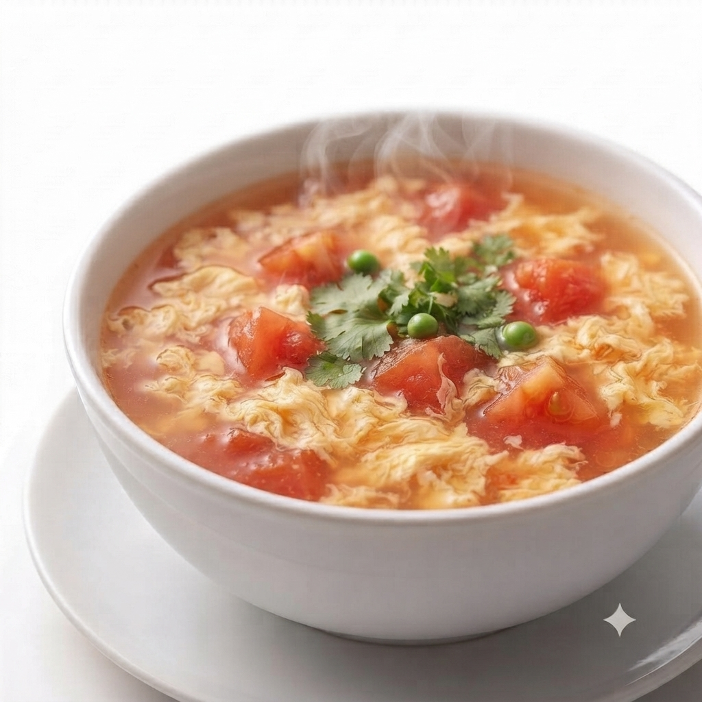 Tomato Egg Drop Soup (V) (GF)