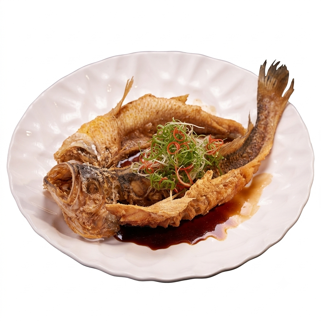 Pan Fried Sea Bass with Soya Sauce (with Bone / Boneless) (GF)
