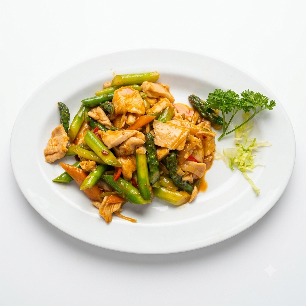 Chicken with Asparagus in XO Sauce (GF)