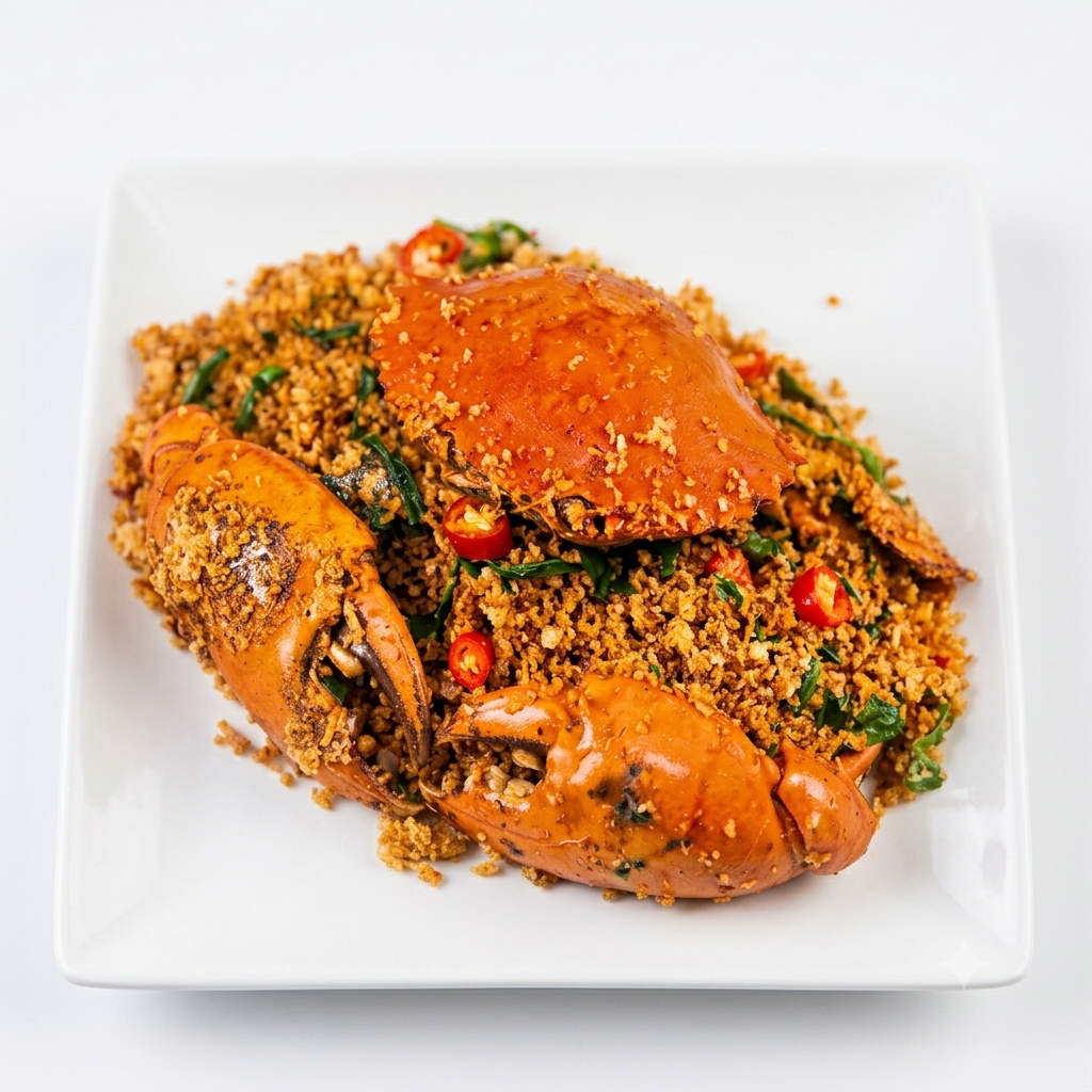 Crab with Fried Garlic & Chilli (GF)
