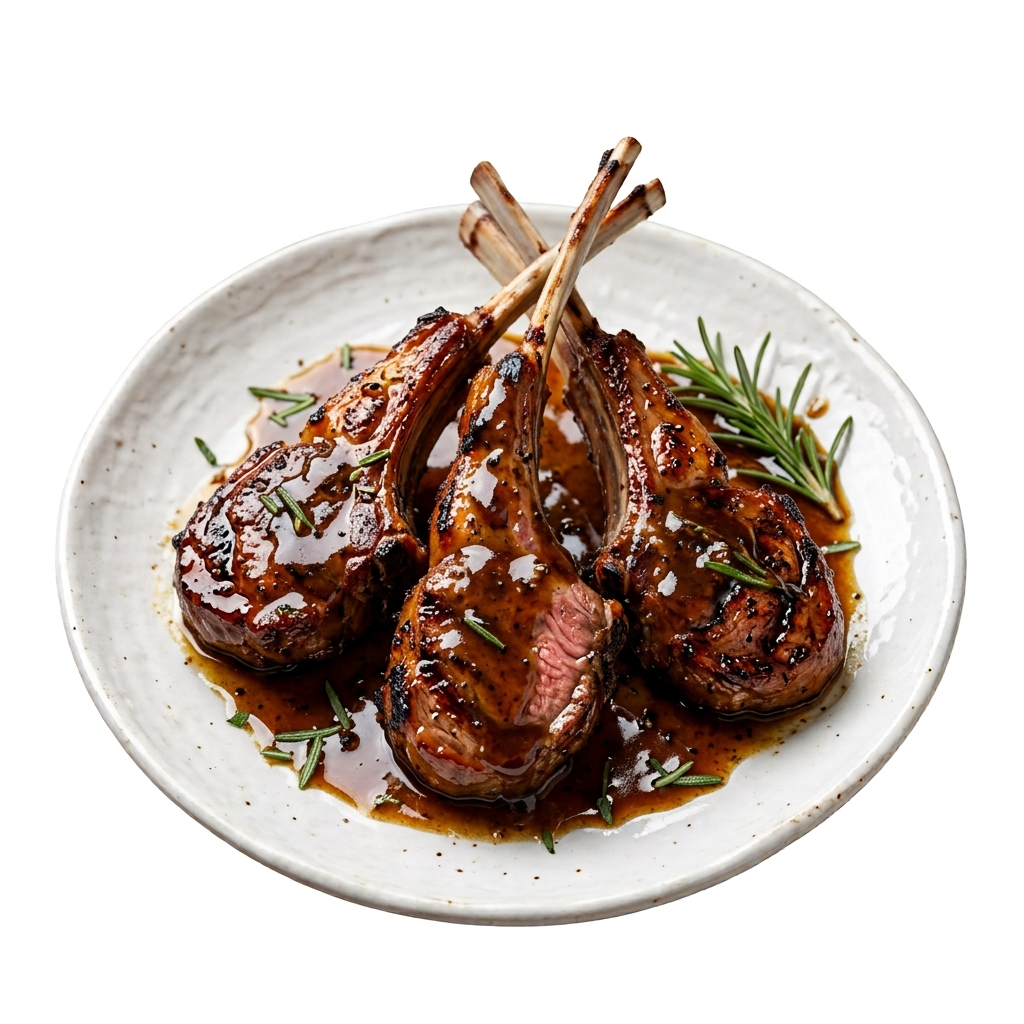 Grilled Lamb Chop with Barbecue Sauce (GF)