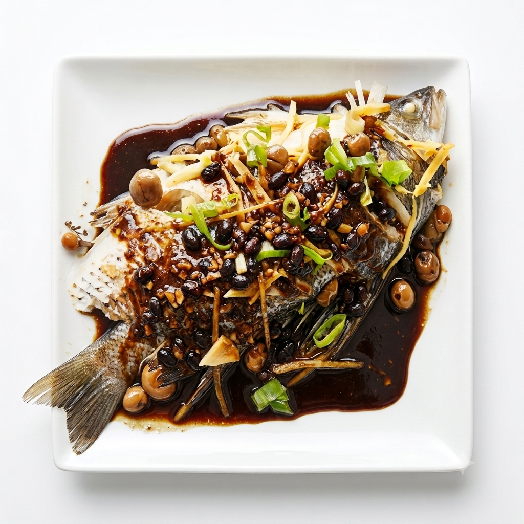 Steamed Sea Bass with Black Bean Sauce (with Bone / Boneless) (GF)