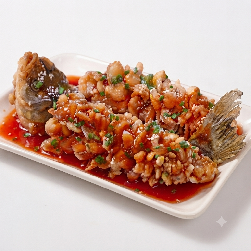 Fried Sea Bass with Sweet & Sour Sauce (GF)