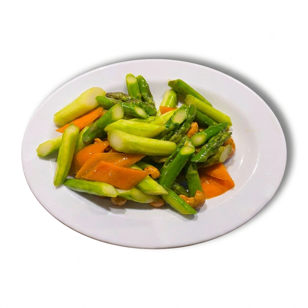 Stir Fried Asparagus with Cashew Nut (V) (GF)