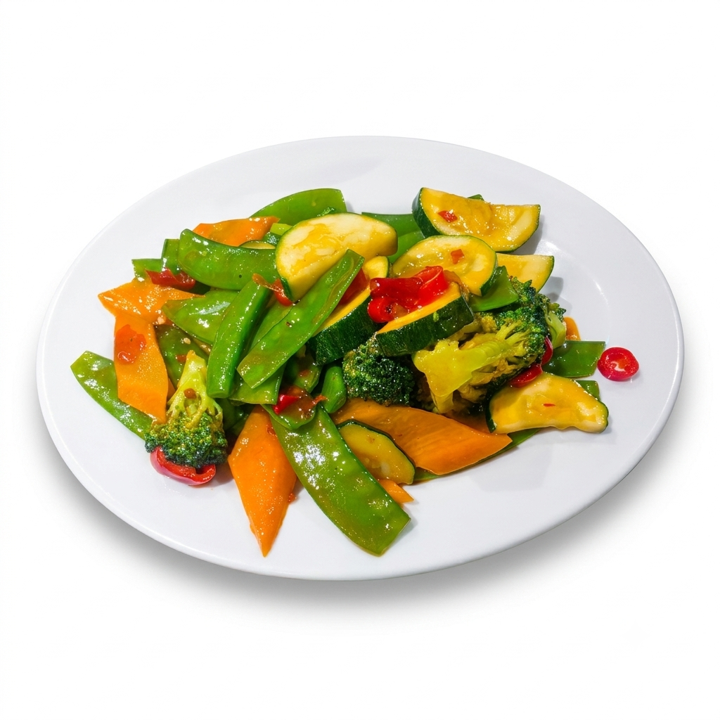 Stir Fried Mixed Vegetables with Szechuan Sauce (V) (GF)