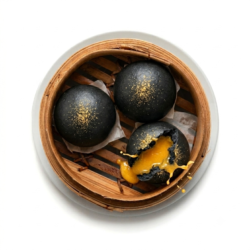 Steamed Buns with Melting Custard
