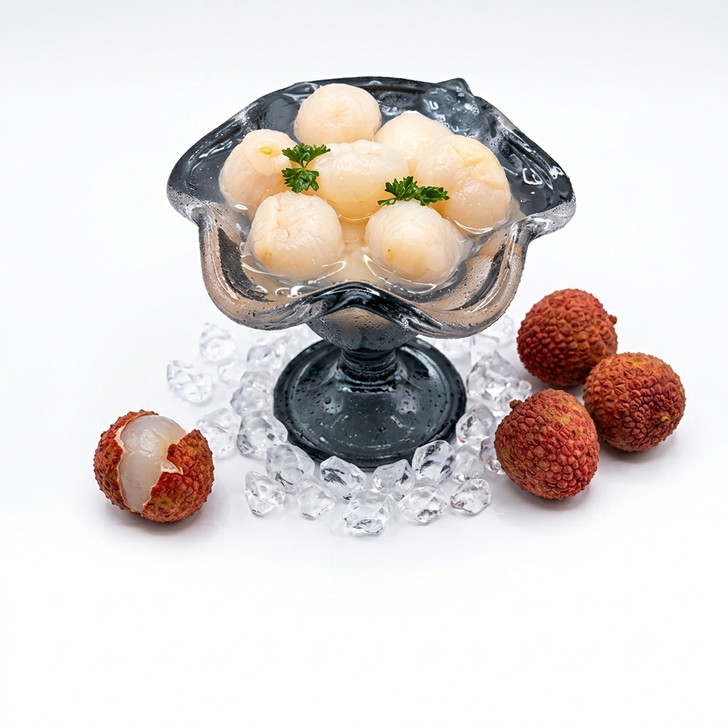Lychee in Ice with Syrup