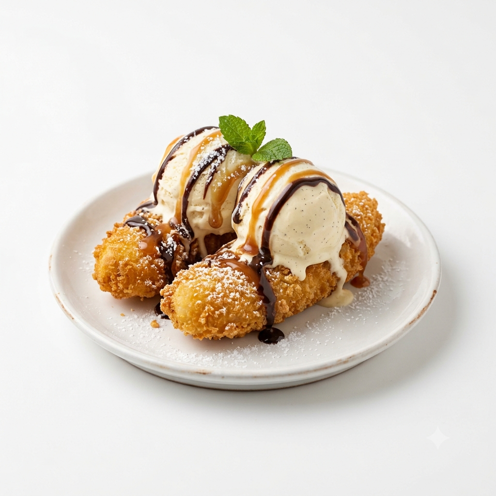 Fried Banana with Icecream