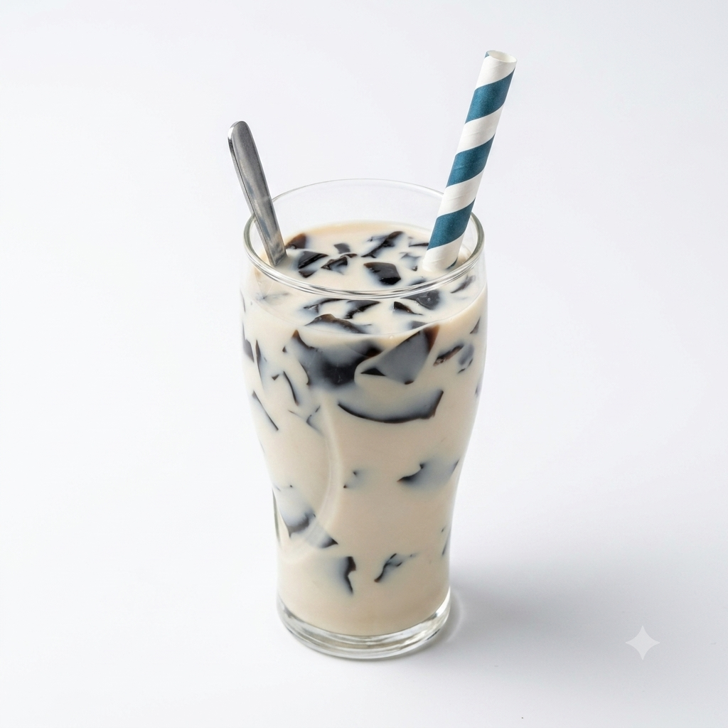 Soy Milk with Glass Jelly