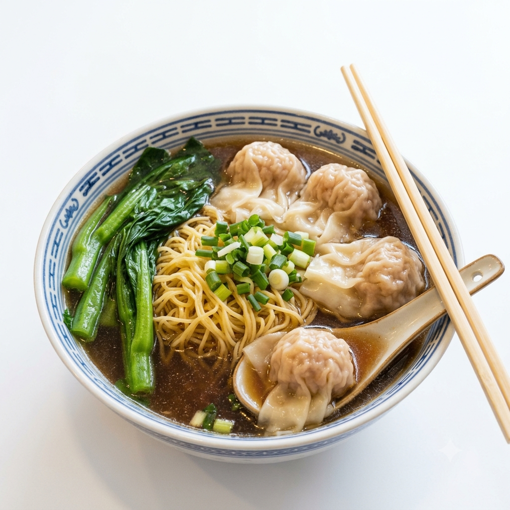 Pork & Prawn Dumpling Noodle in Soup